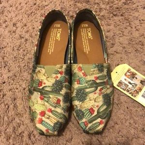 🌵Toms Fern Green 🌵Cactus Slip On Shoes 🌵